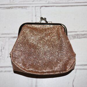 ✨ Sparkly Gold Coin Purse · 4.5" x 4" · Clasp Closure